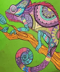 Mandala Chameleon Diamond Painting