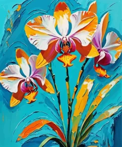 Orchid Flowers Art Diamond Painting
