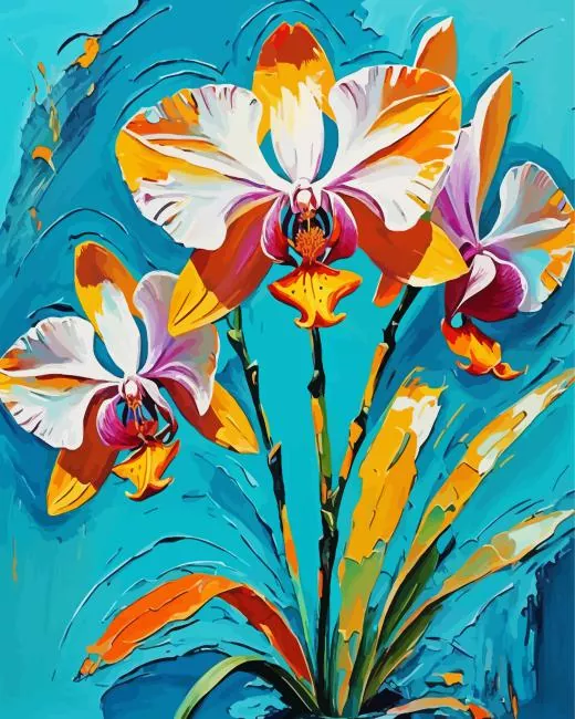 orchid flowers art Diamond Paintings Orchid Flowers Art Diamond Painting