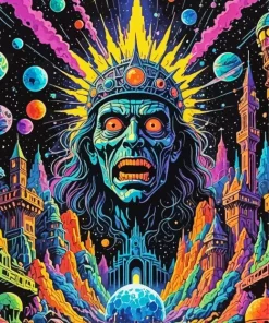 Scary Trippy Face Diamond Painting