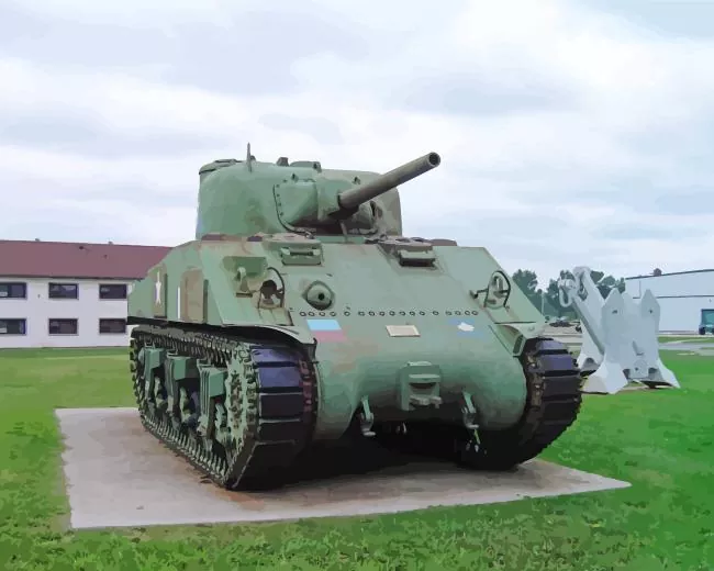 sherman military art Diamond Dotz Sherman Military Art Diamond Painting