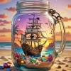 Ship Bottle Art Diamond Painting