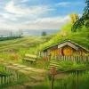 Shire Landscape Diamond Painting