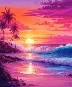 Sunset Beach Diamond Painting